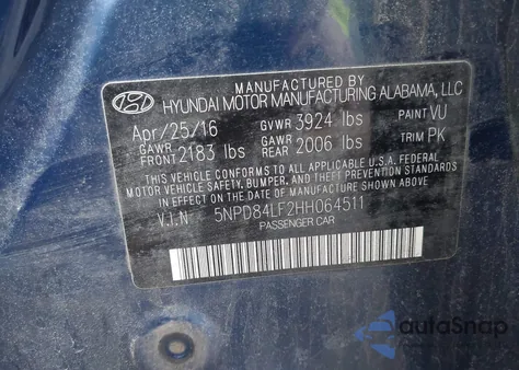 2017 Hyundai Elantra Se z USA, uszkodzony, nr VIN 5NPD84LF2HH064511